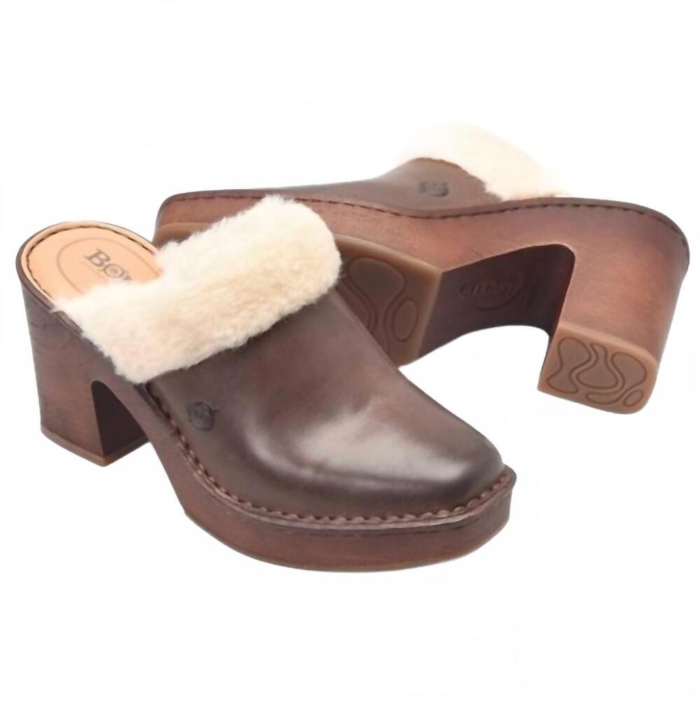 NEW BORN women's hope heeled clog in chocolate